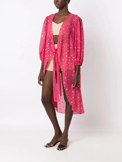 Star-Print Beach Cover-Up