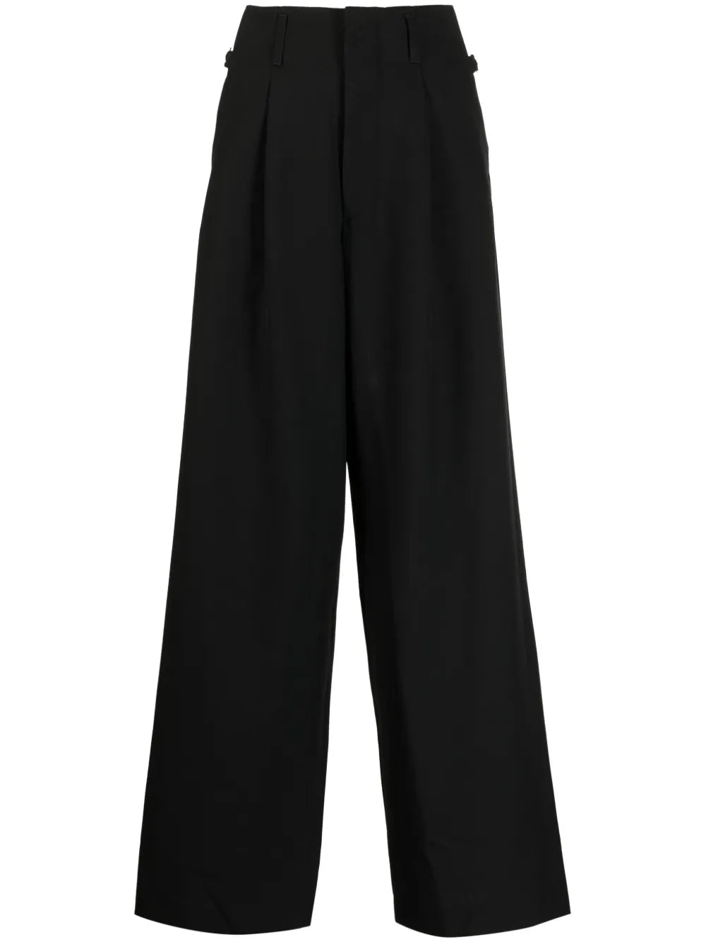 Wide-Leg Wool Trousers
