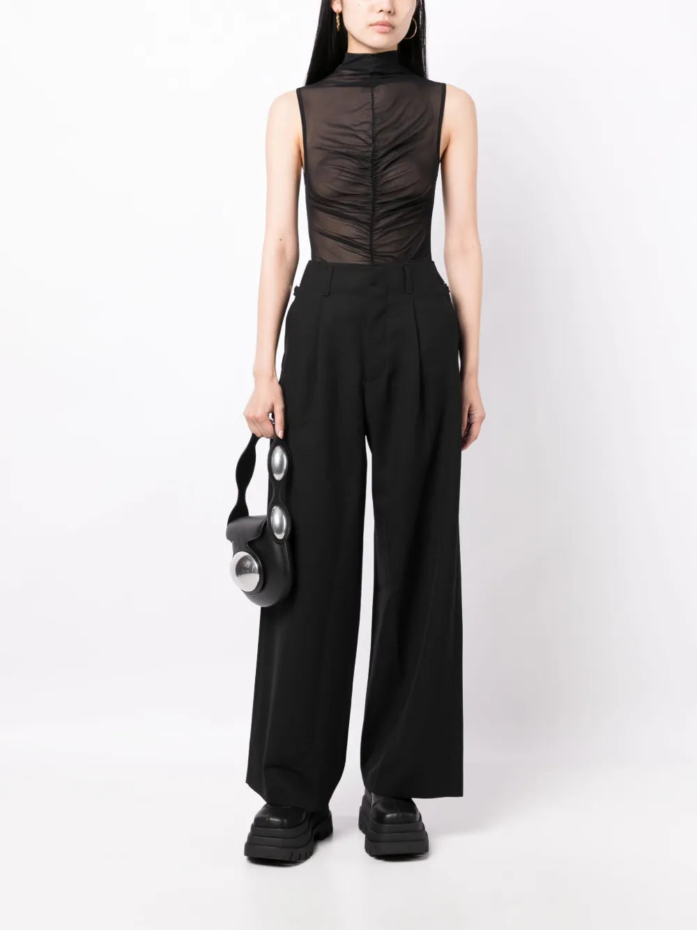 Wide-Leg Wool Trousers