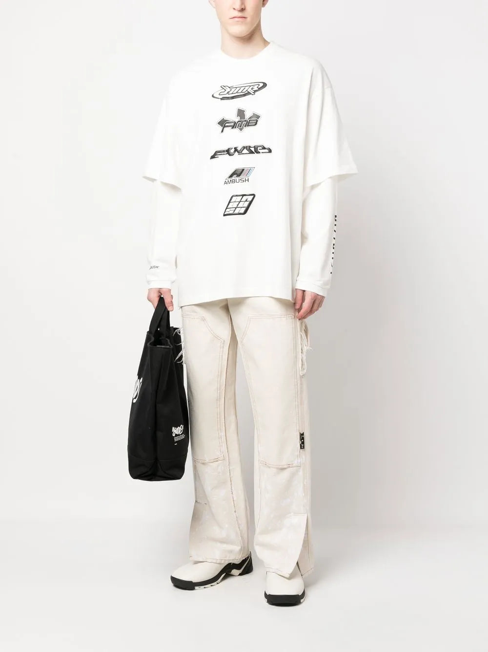 Logo-Print Layered T-Shirt