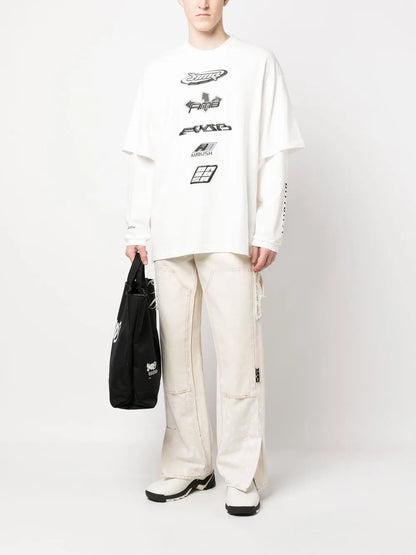 Logo-Print Layered T-Shirt