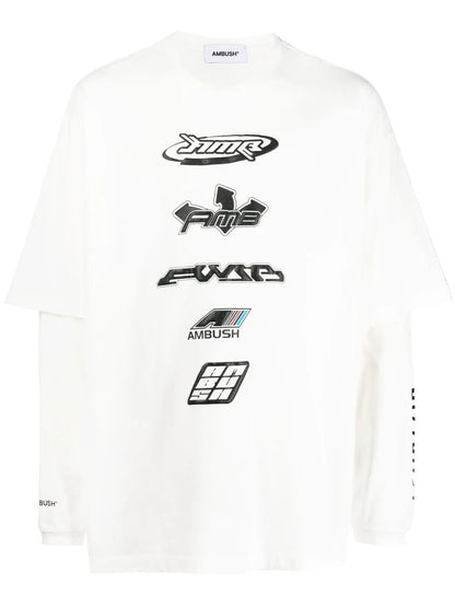 Logo-Print Layered T-Shirt