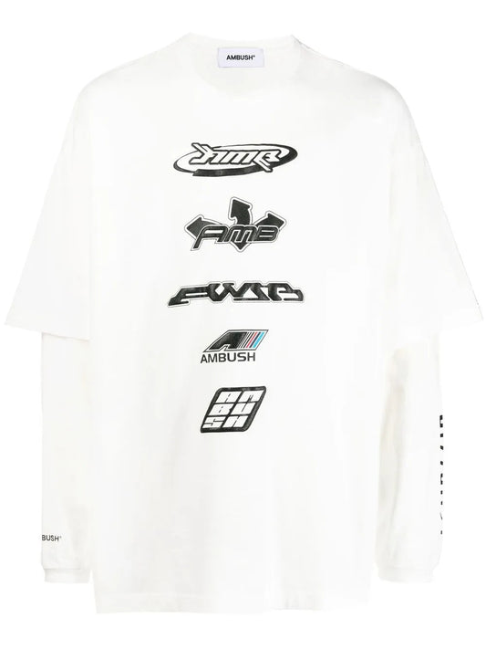 Logo-Print Layered T-Shirt