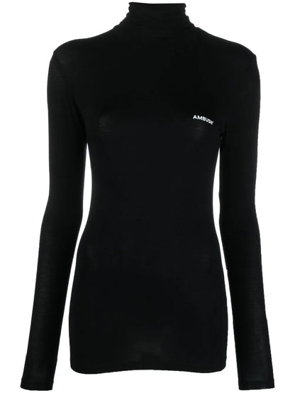 Funnel Neck Long-Sleeve T-Shirt