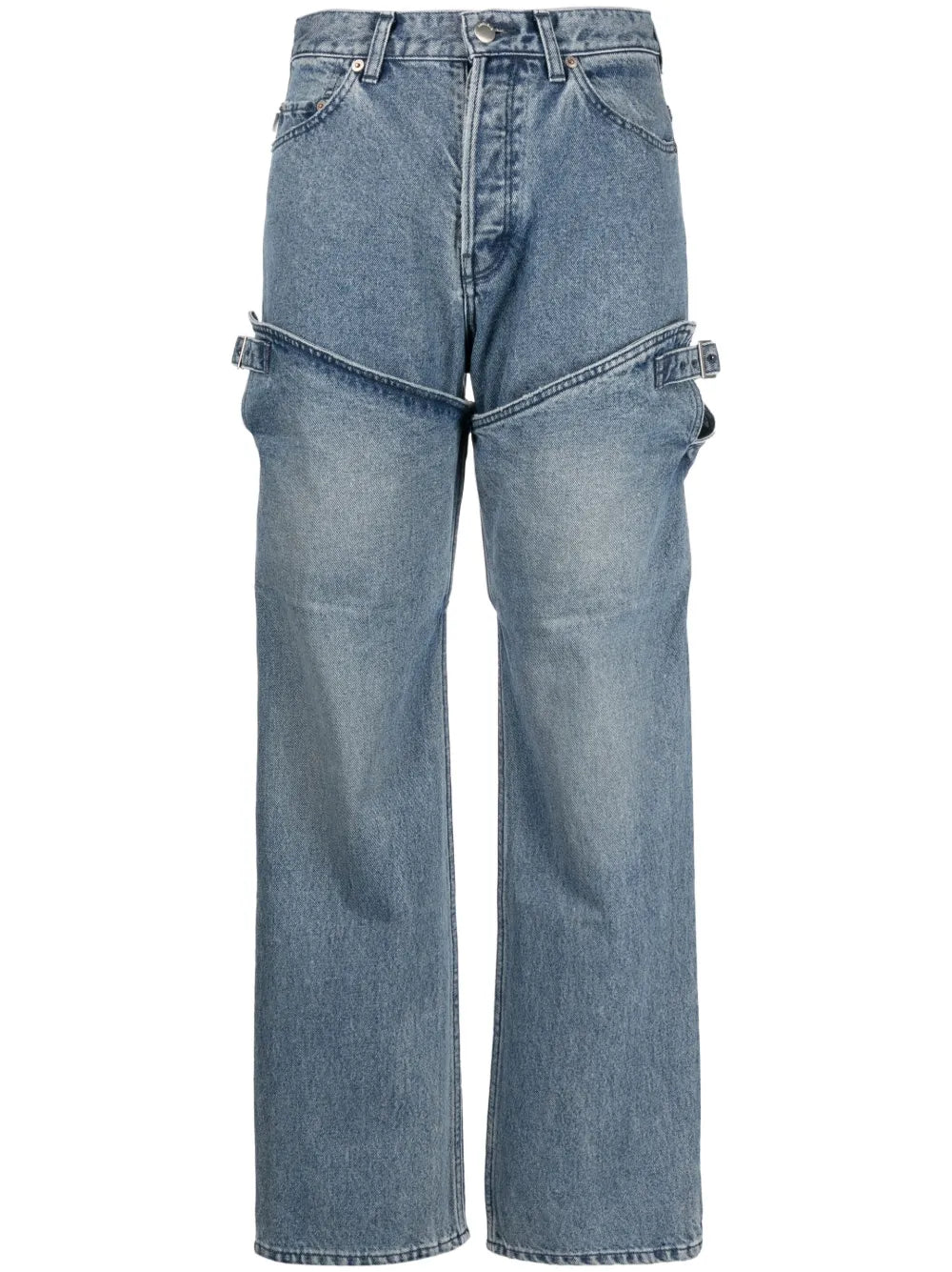 Detailed Straight-Leg Jeans
