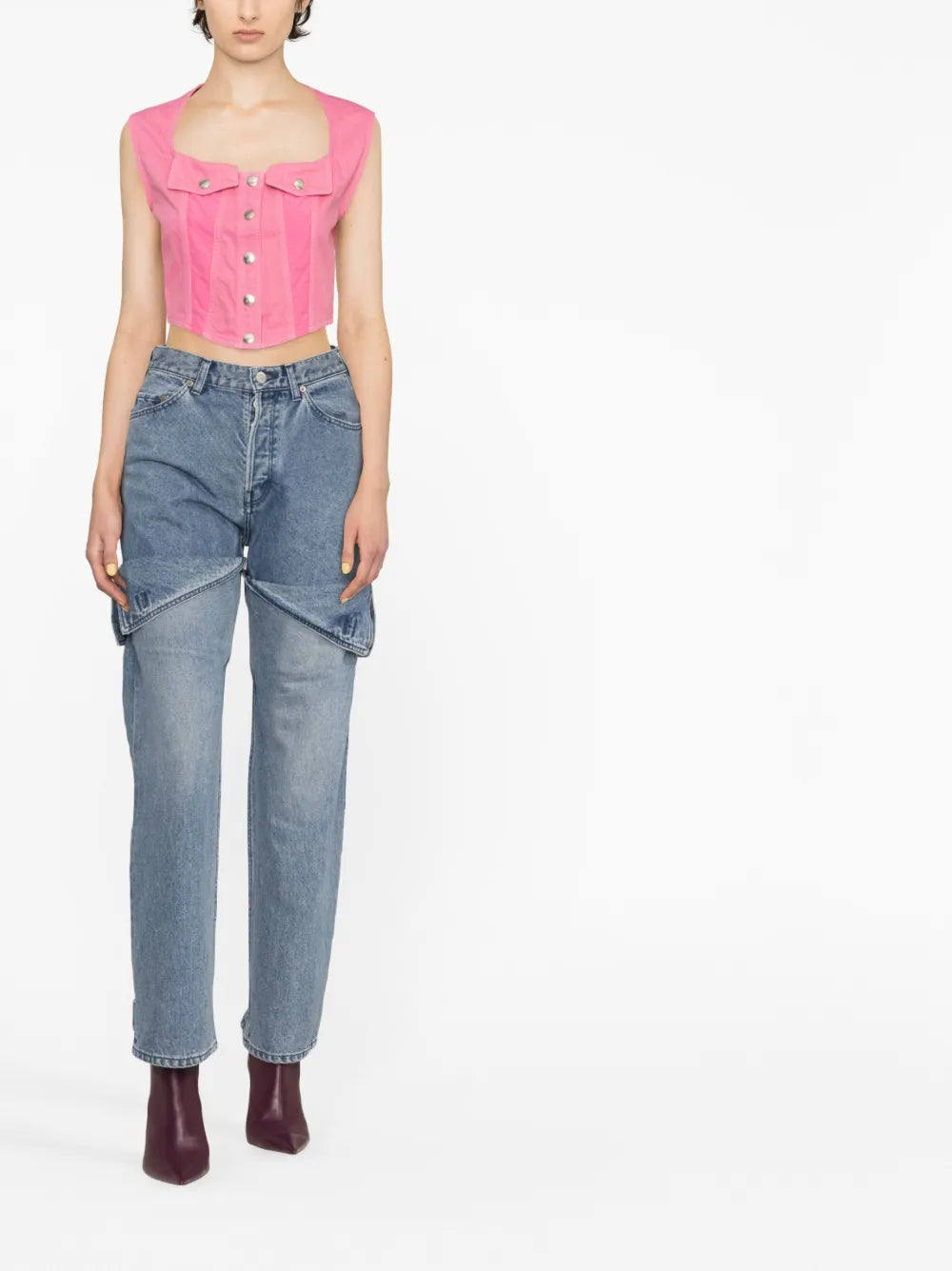 Cropped Denim Top