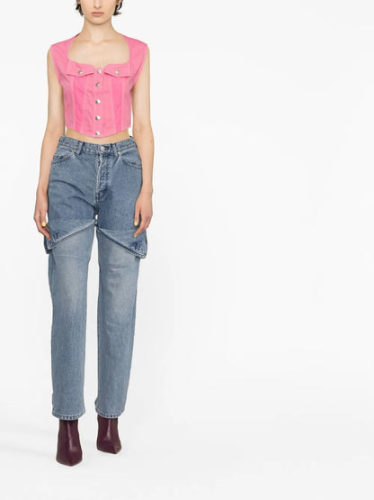 Cropped Denim Top
