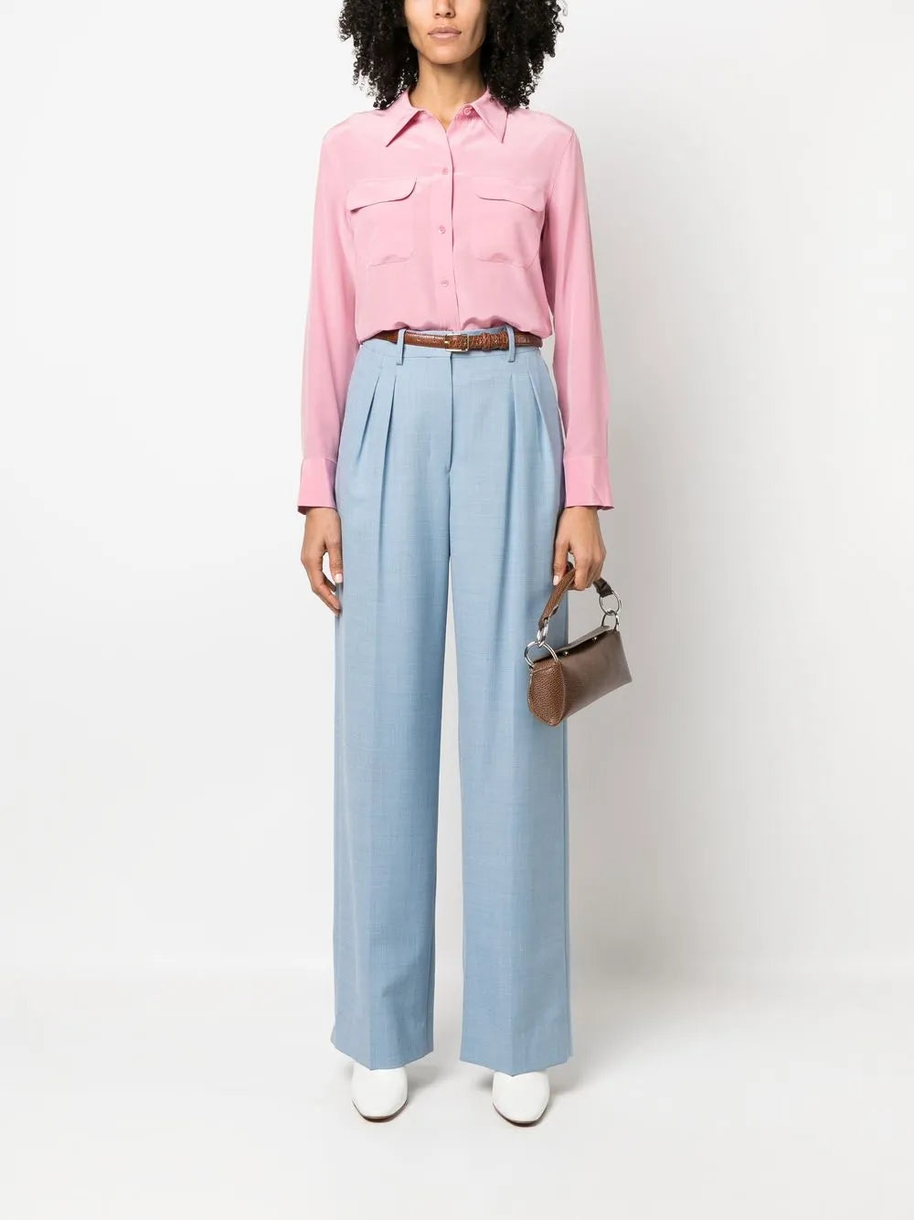 Long-Sleeve Silk Shirt