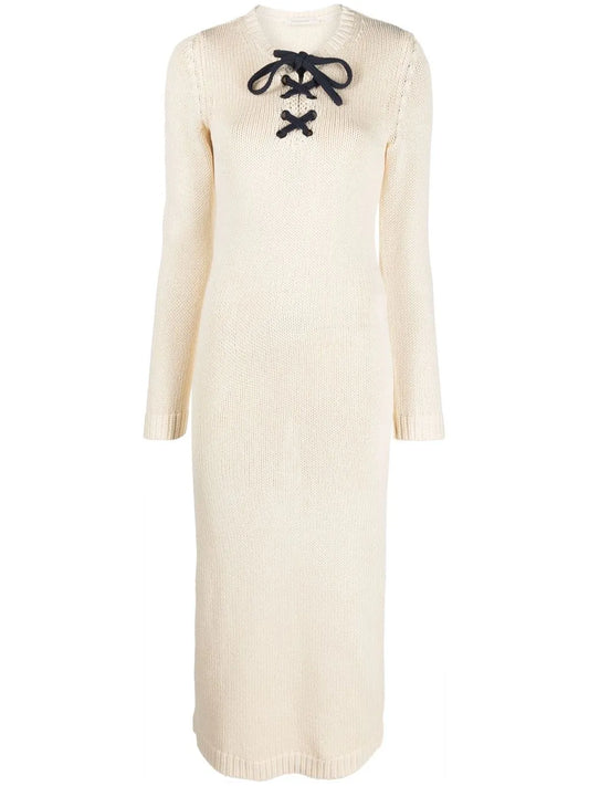 High Tide Lace-Up Knitted Dress