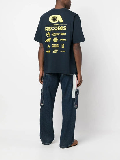 Records-Print Cotton T-Shirt