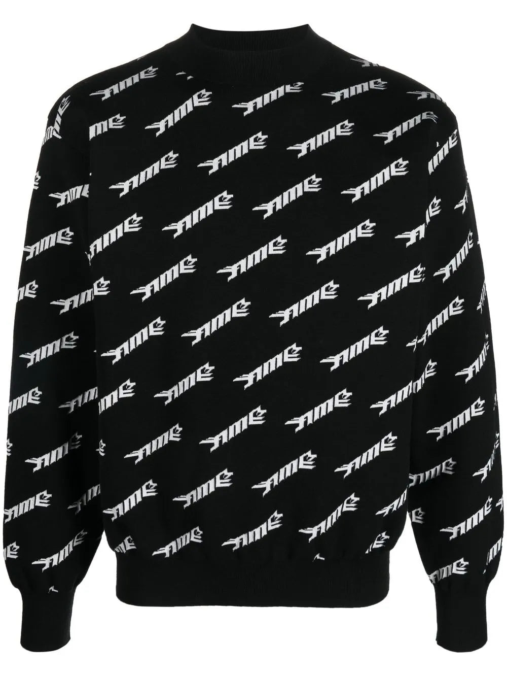 Logo-Intarsia Crew-Neck Jumper