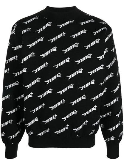 Logo-Intarsia Crew-Neck Jumper