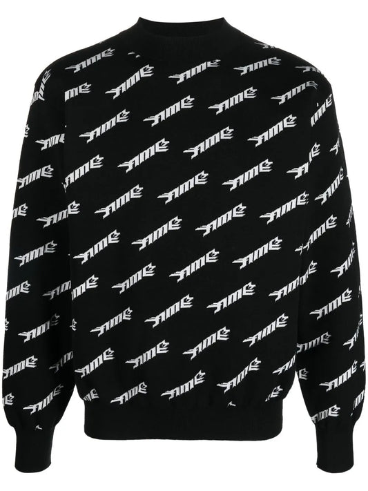 Logo-Intarsia Crew-Neck Jumper
