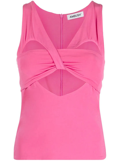 Cut-Out Sleeveless Tank Top