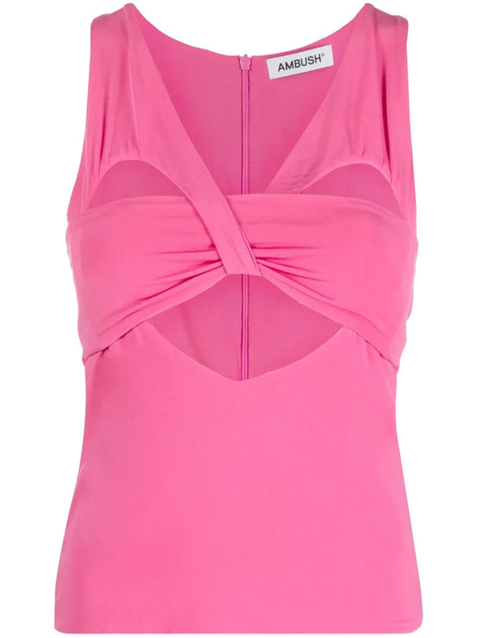 Cut-Out Sleeveless Tank Top