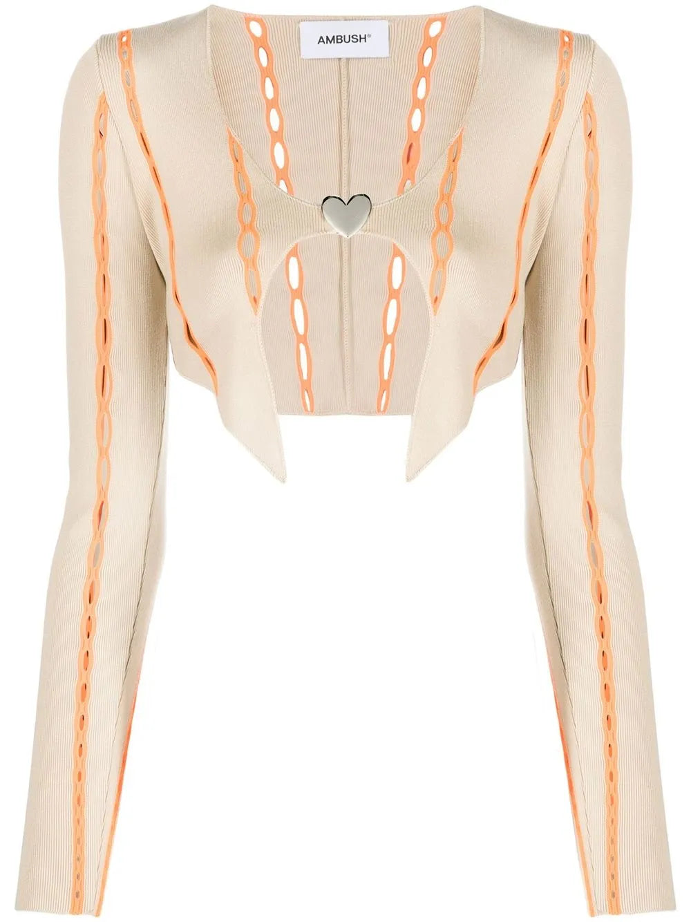Contrast-Trim Cropped Cardigan