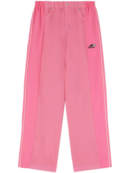 Wide-Leg Panelled Trousers