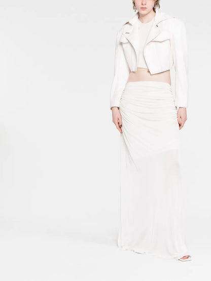 Draped Maxi Skirt