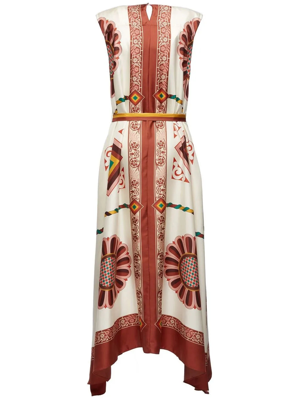 Graphic-Print Asymmetric Dress