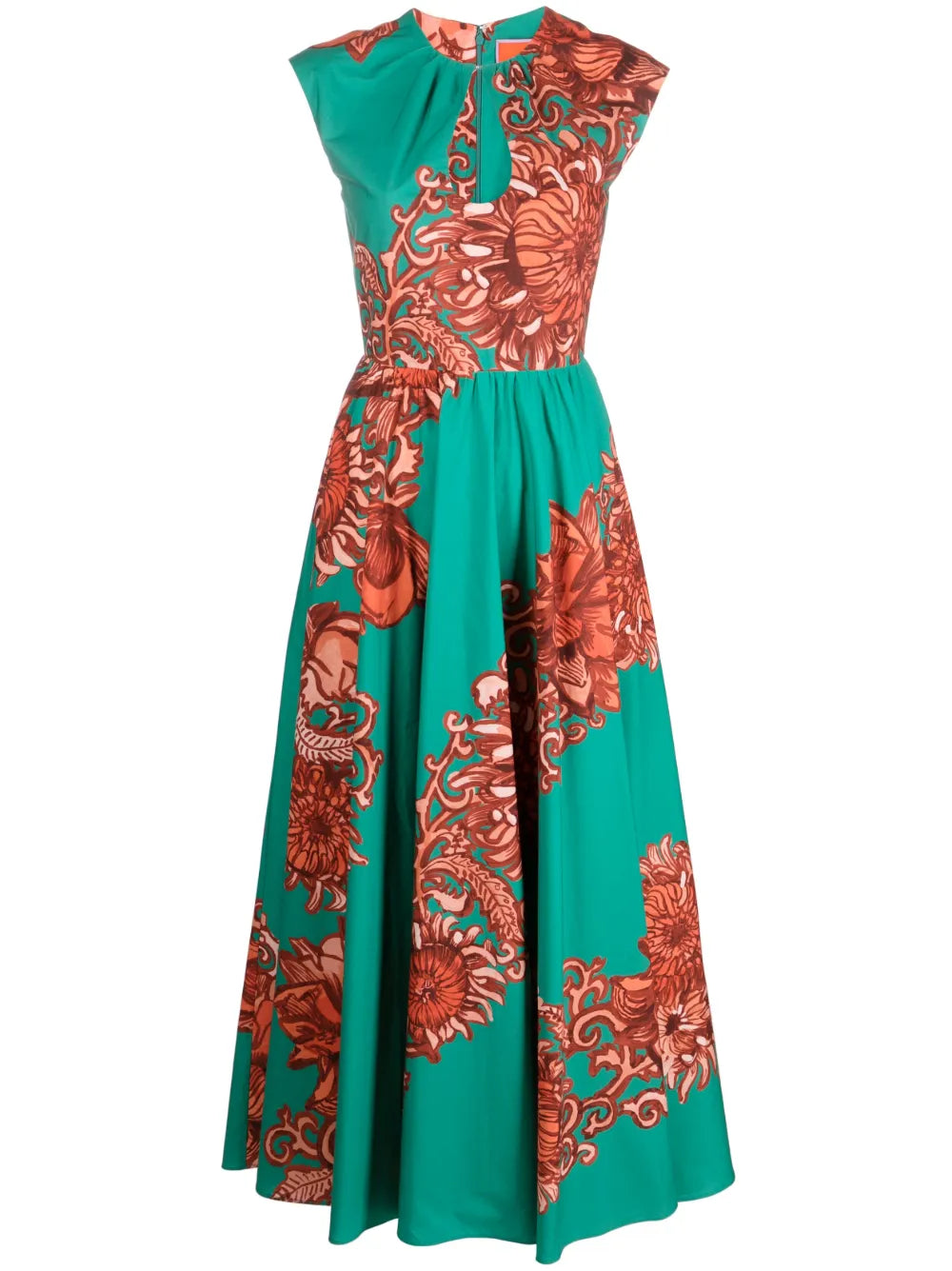 Floral-Print Cut-Out Dress