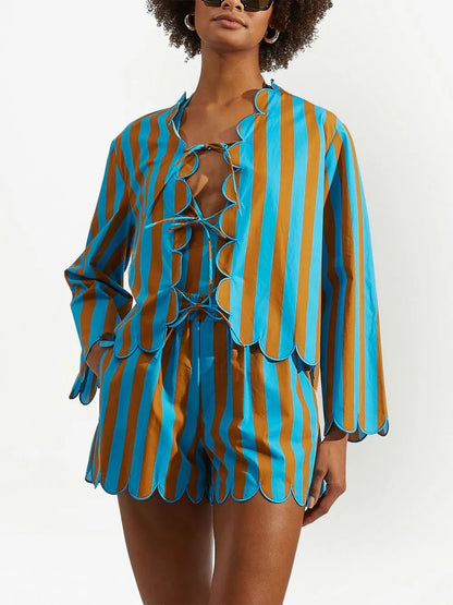 Vertical-Stripe Jacket
