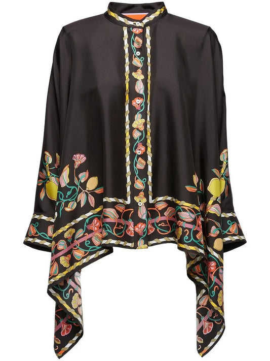 Placée-Print Foulard Shirt