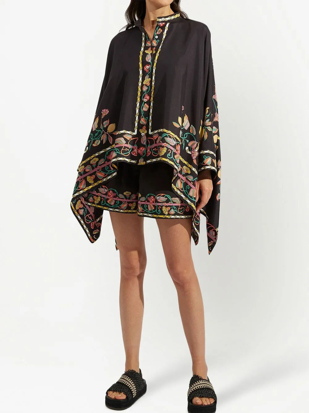 Placée-Print Foulard Shirt