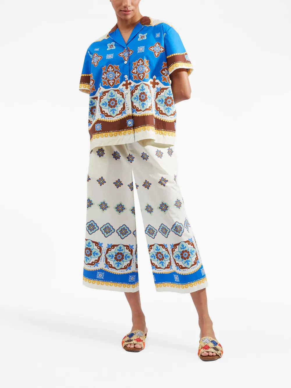 Cortile Wide Cropped Trousers