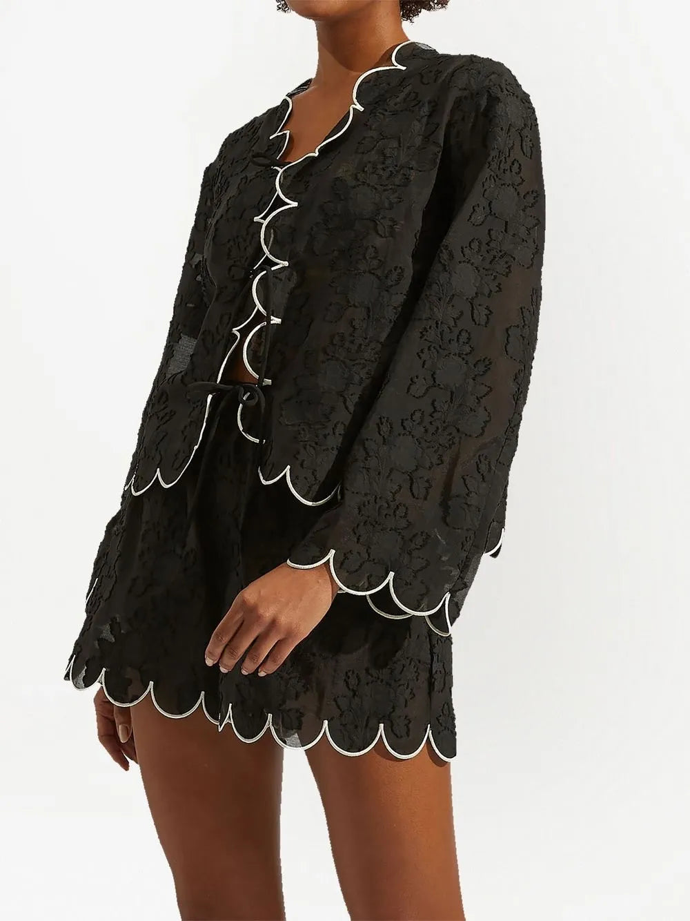 Embroidered Crop Jacket