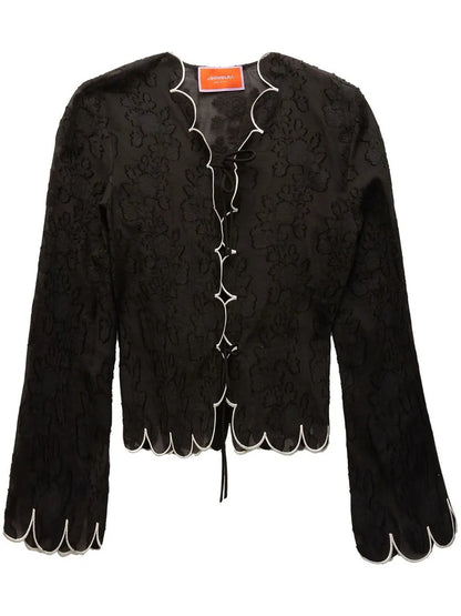Embroidered Crop Jacket