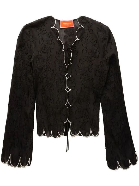 Embroidered Crop Jacket