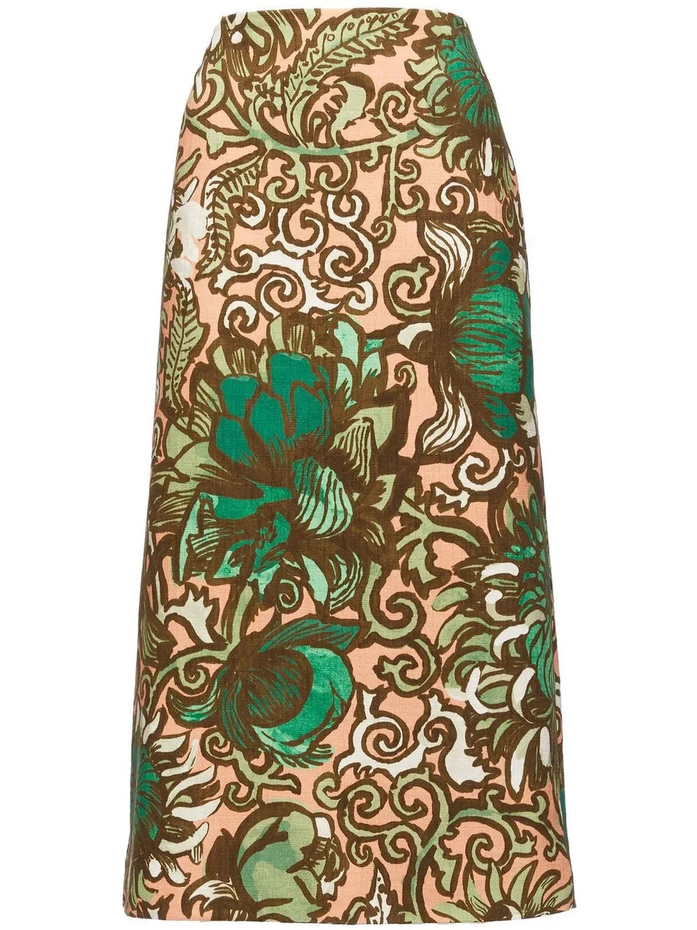 Floral-Print Pencil Skirt