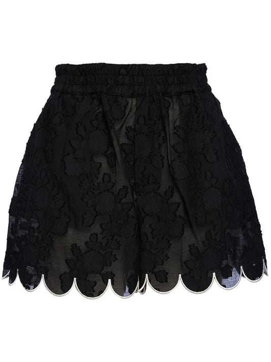Floral Jacquard Shorts