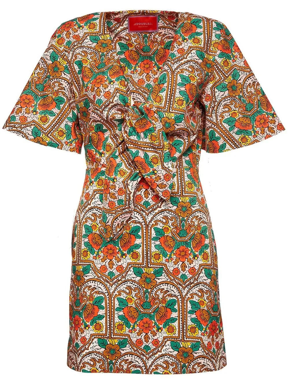 Peek-A-Boo Floral-Print Short Dress