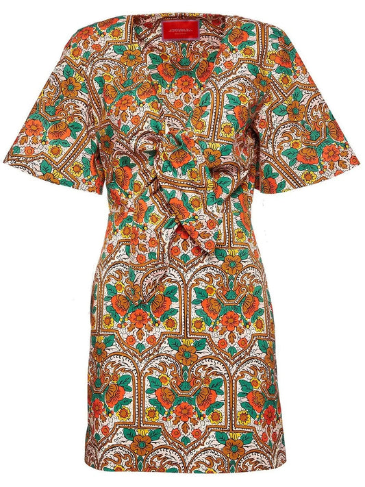 Peek-A-Boo Floral-Print Short Dress