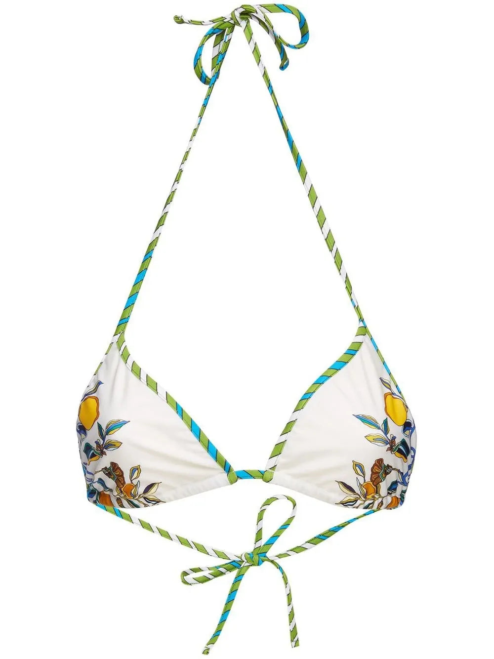 Floral-Print Halterneck Bikini Top