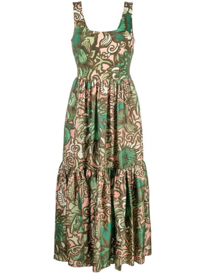 Capri Floral-Print Midi Dress