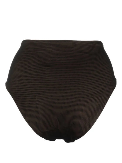 Gathered High-Waisted Bikini Bottoms