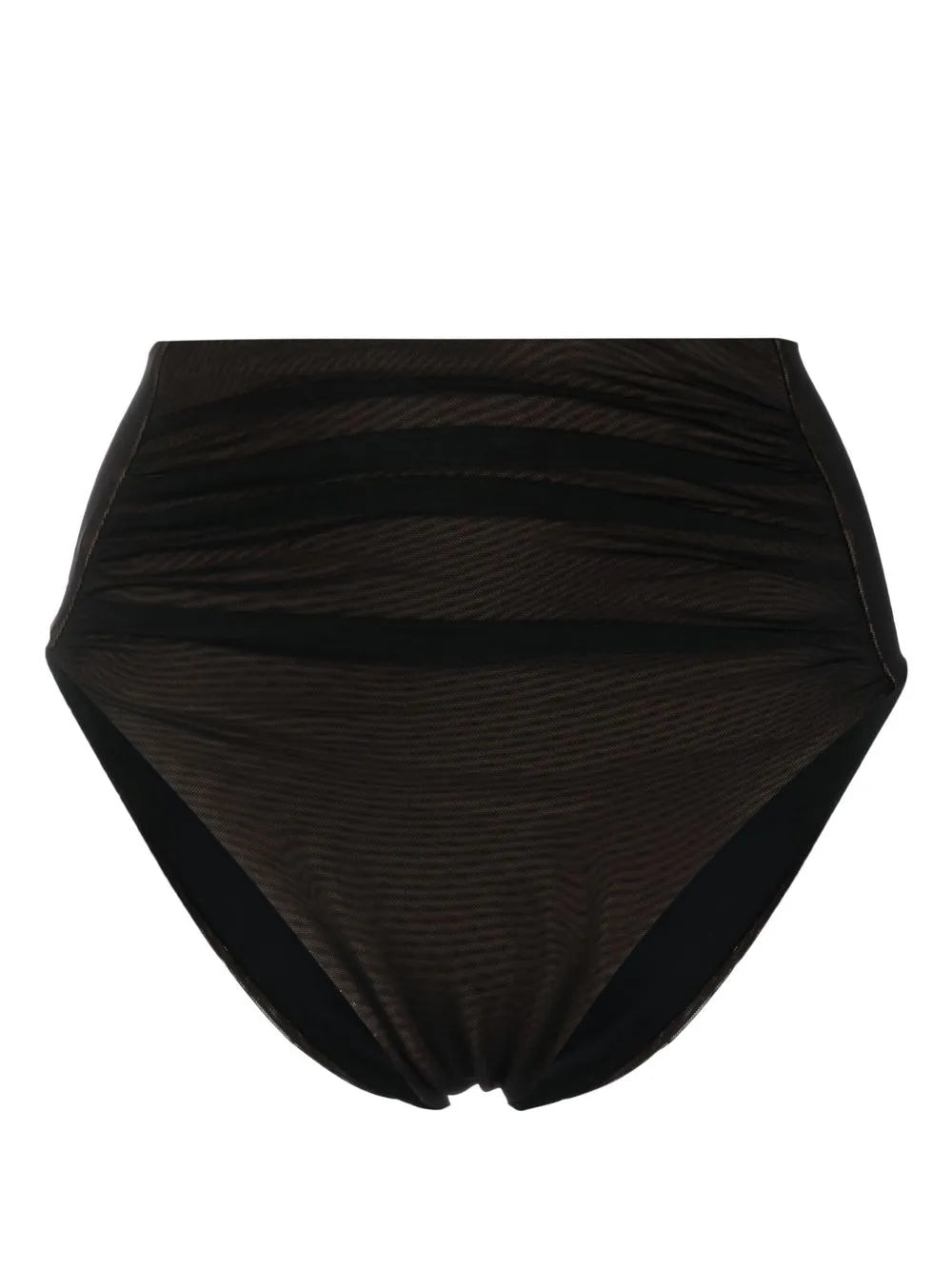 Gathered High-Waisted Bikini Bottoms