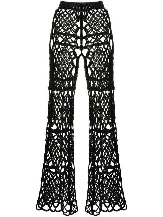 Layered Macramé Trousers