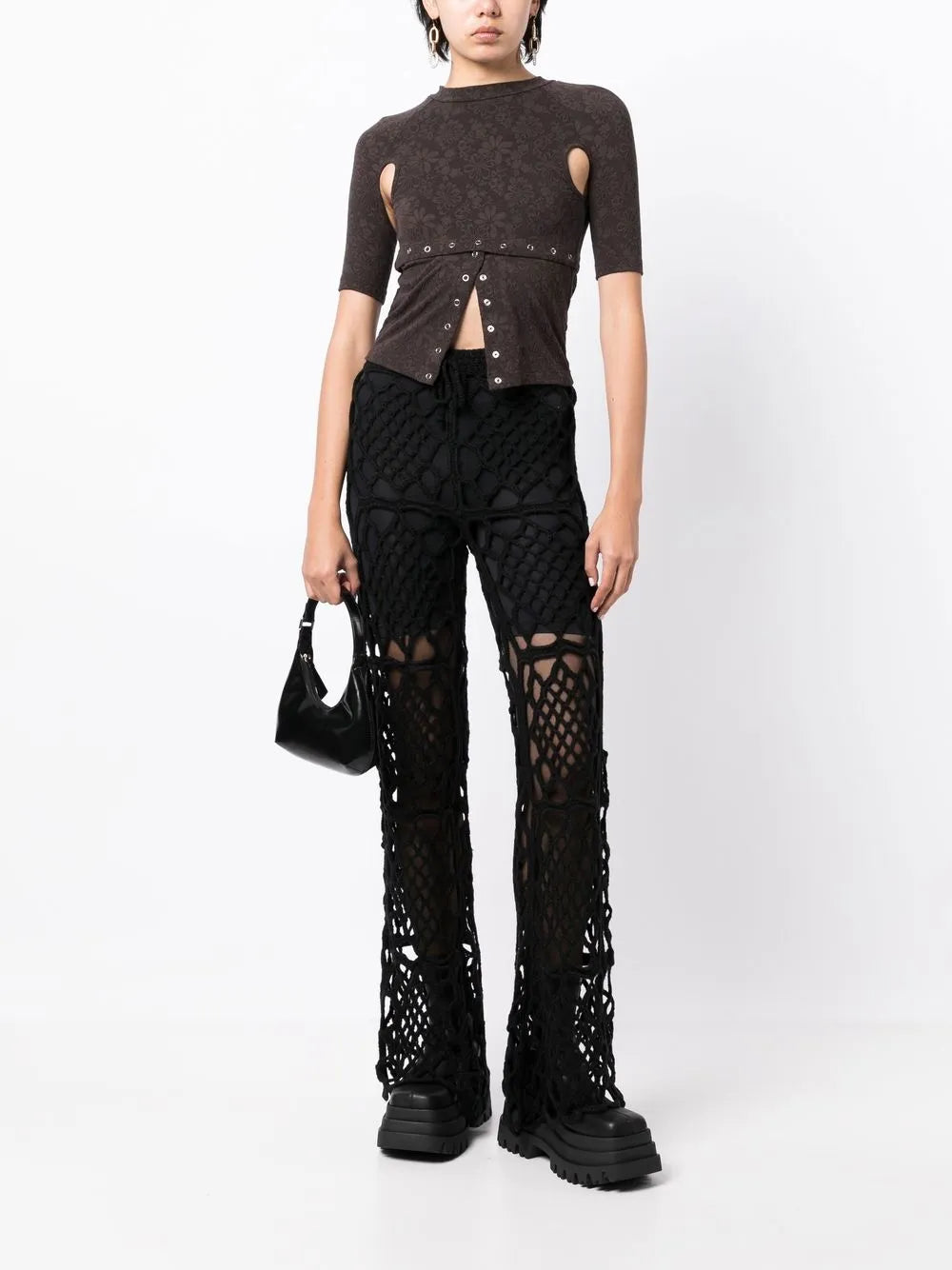 Layered Macramé Trousers