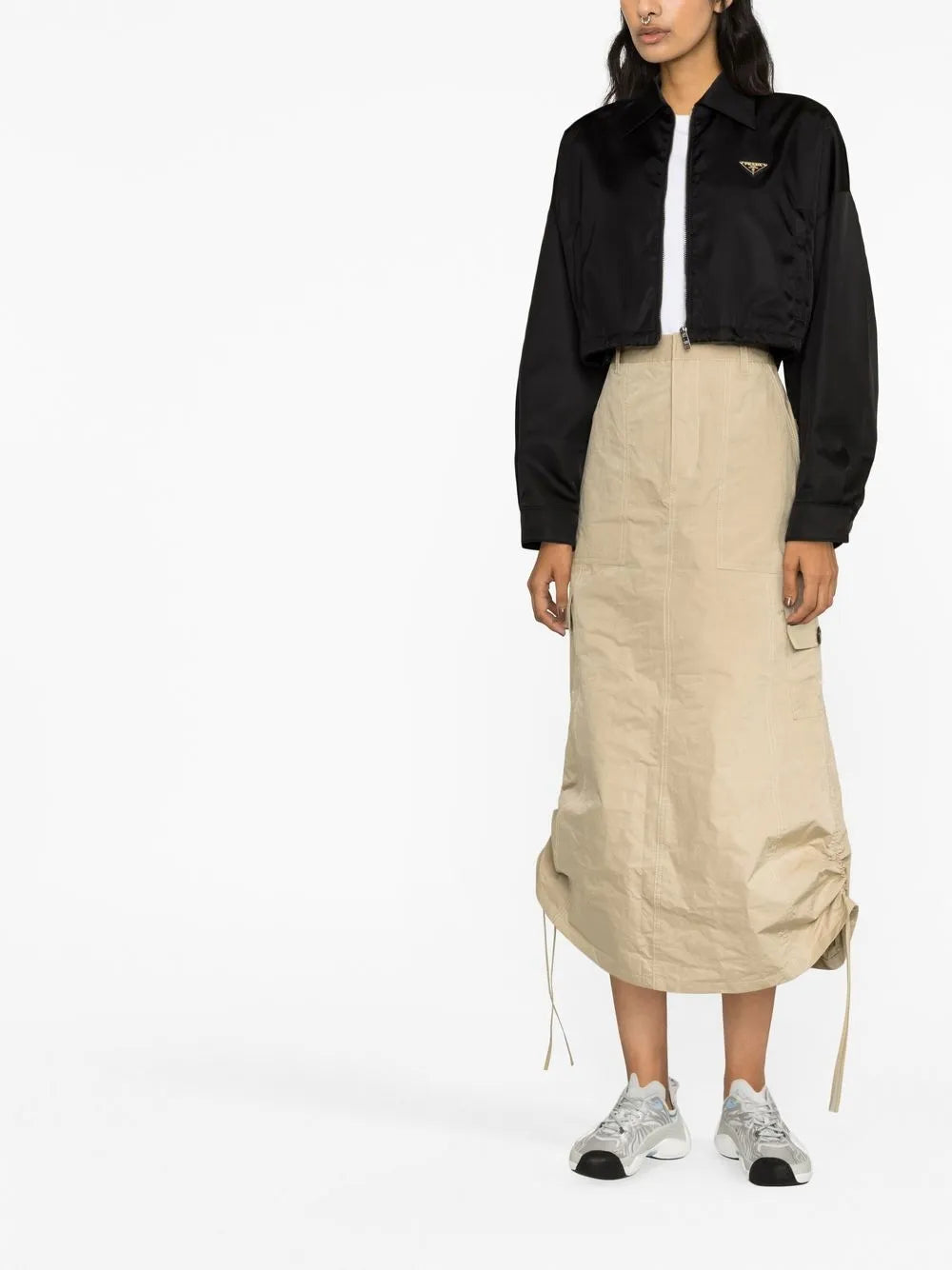 Re-Nylon Cropped Blouson Jacket
