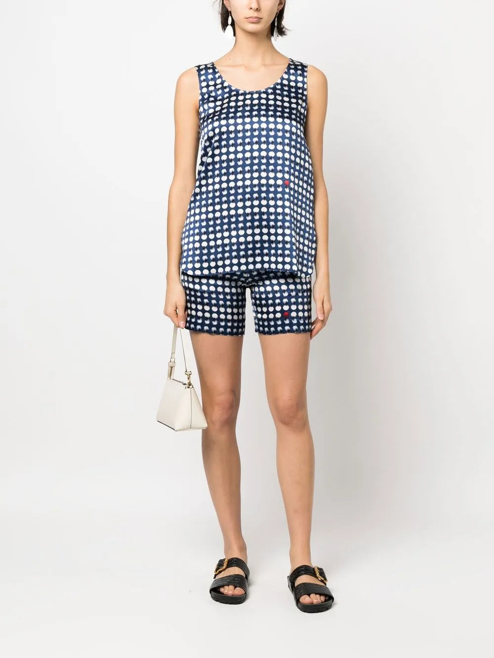 Polka-Dot Silk Top