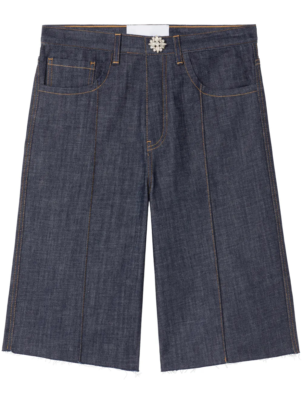 Formal Knee-Length Denim Shorts