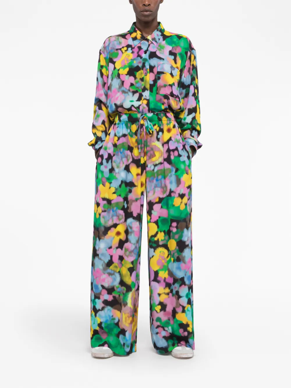 Sunrise Floral-Print Wide-Leg Trousers