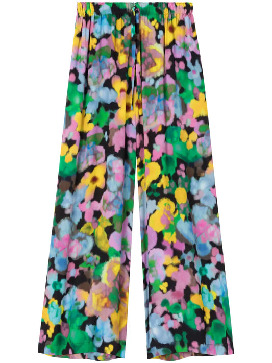 Sunrise Floral-Print Wide-Leg Trousers
