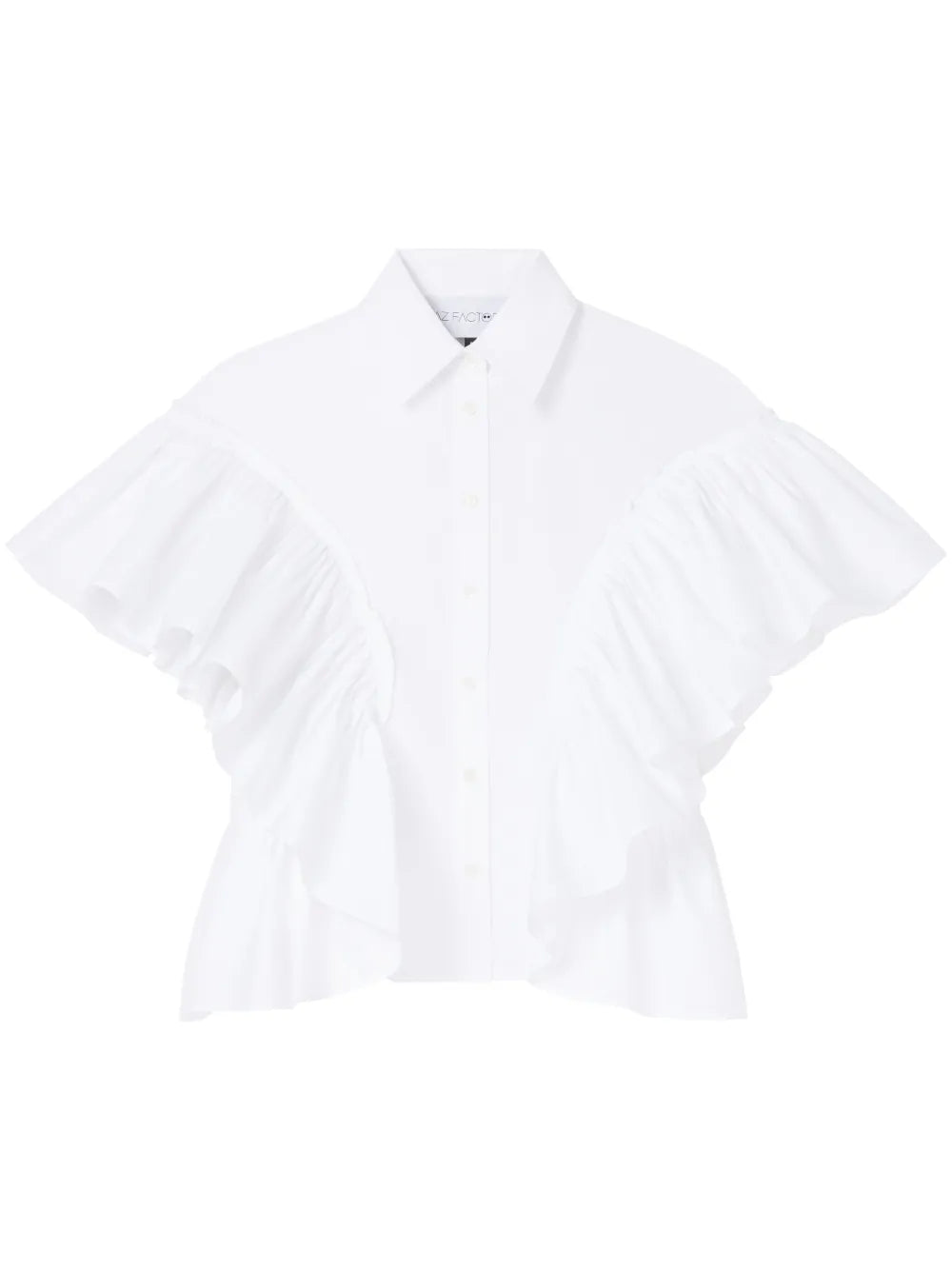Waterfall Ruffle-Sleeve Shirt