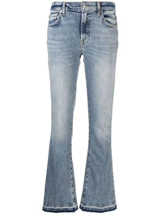 Low-Rise Flared Jeans