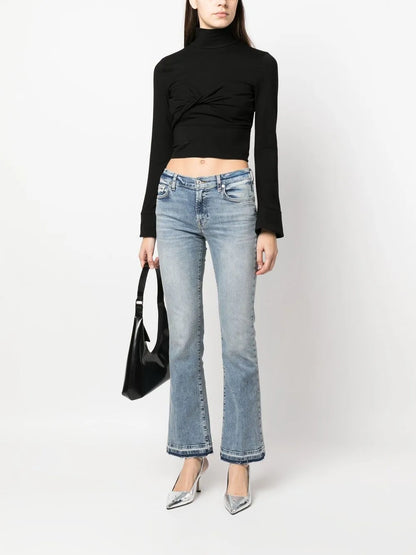 Low-Rise Flared Jeans