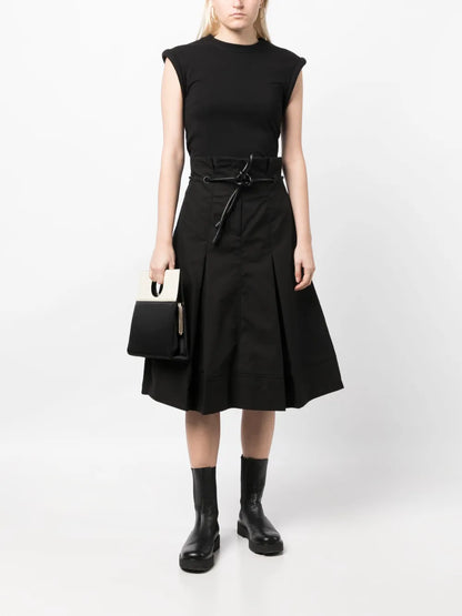 Origami High-Waisted Midi Skirt